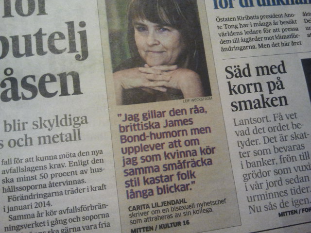 Blev överraskade av att hitta mig själv på Hufvudstadsbladets parad. Men visst var det kul också!