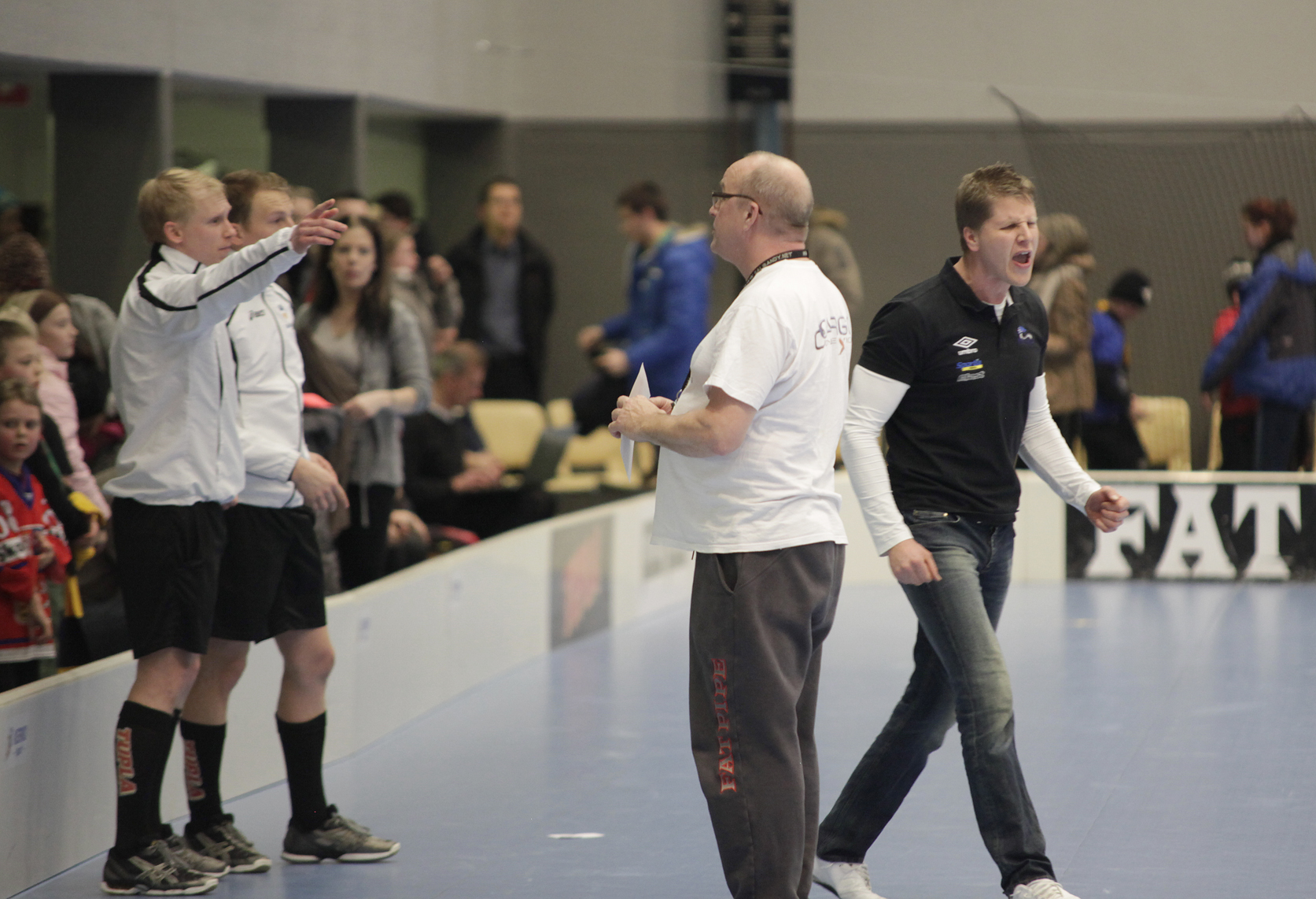 Nokian Krp:s tränare Jani Blad var sur efter matchen.