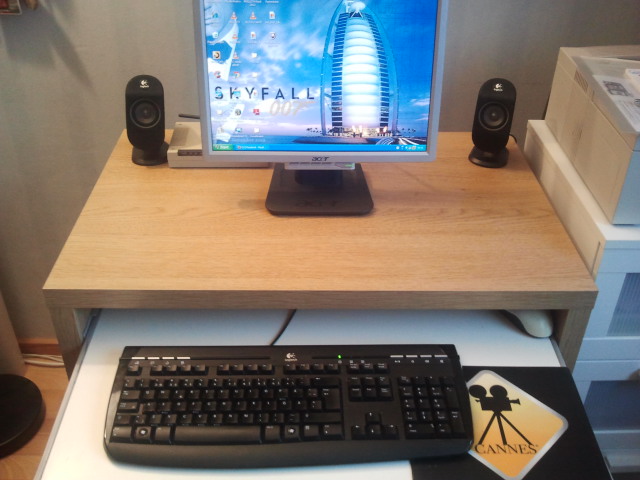 Sällan är det så här tomt på mitt arbetsbord.