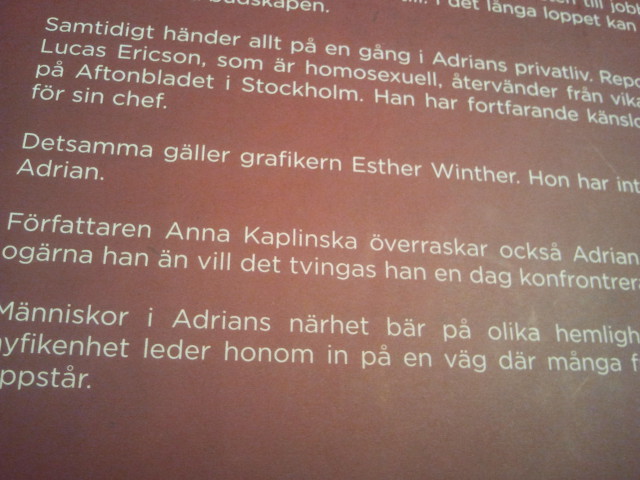 Och så har det varit rätt stillsamt på bokförsäljningsfronten på senaste tid. Därför slår jag ett slag för "Skuggor av svek" här och nu.