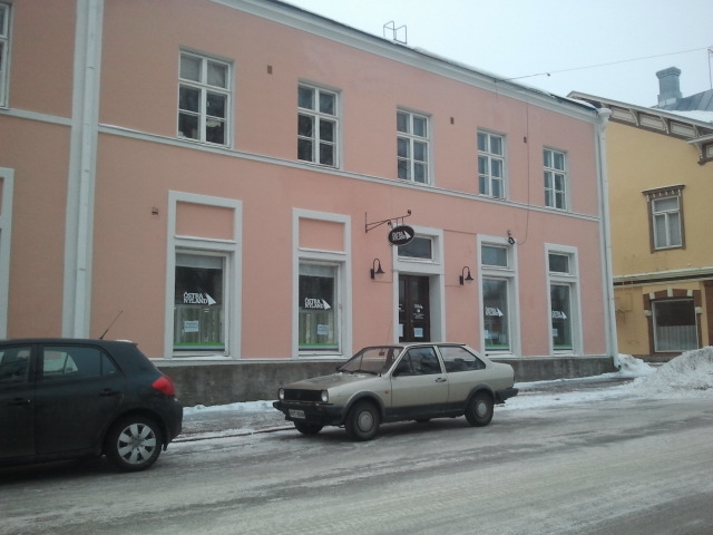 Med ett visst vemod knäppte jag bilder av vår redaktion. Här ser man ingången från Alexandersgatan.