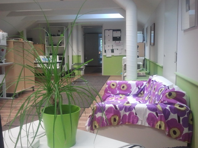 Så här ser det ut från min plats då jag blickar ut över redaktionen.