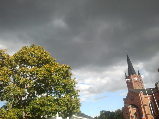 Den här bilden tog jag då jag lämnade jobbet i dag.