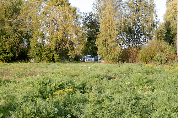 Polisbilen på Sugudden.