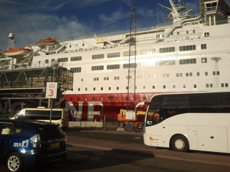 Färjan som förde oss tillbaka till Finland. Det är alltid lika kul att åka båt, fastän vi gör det många gånger per år då vi har släkt och vänner i Sverige. Nästa gång vi reser torde bli till jul.