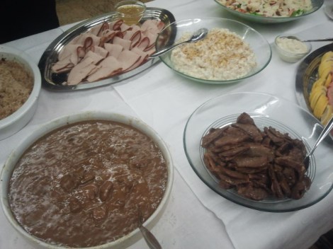 En del av rätterna. Nere till höger delikat abborre.