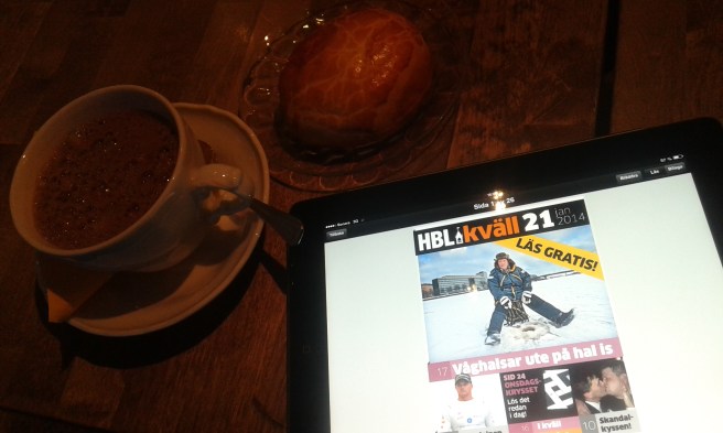 Har precis laddat ner Hufvudstadsbladets första kvällstidning.