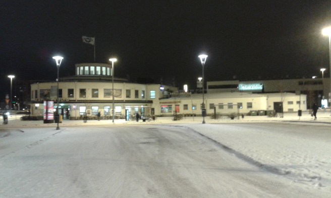 Det här är busstationen i Åbo. Påminner om vår i Lovisa.