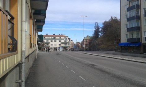 En gata vi ofta går längs då vi tar oss in till centrum av Eskilstuna, eller till tåget.