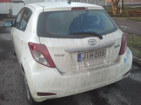 Man kan väl ana sig till att vi har en vit bil...