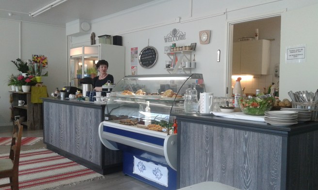 Så här ser det ut vid cafeterians försäljningsdisk.