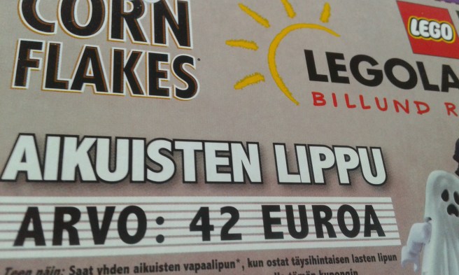 På cornflakespaketet fanns den här biljetten.