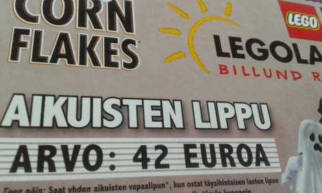 På cornflakespaketet fanns den här biljetten.