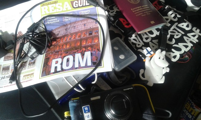 Här är en del av grejerna som ska med på påskresan.