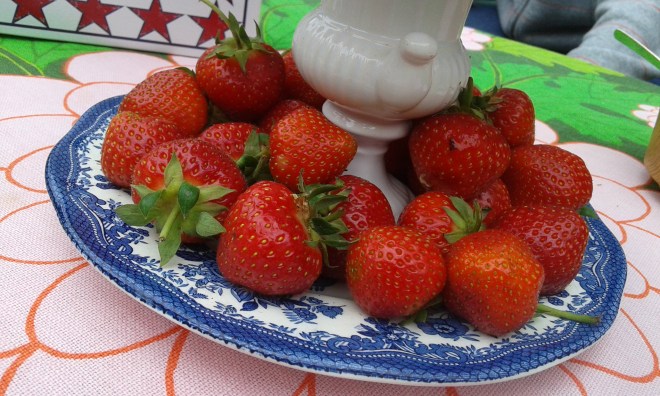 Gubbar till välkomstdrinken.