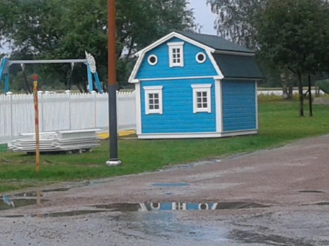 Lekparken börjar ta form.