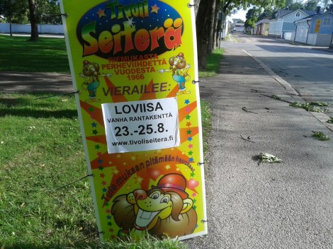 Tivoli Seiterä informerar bara på finska.