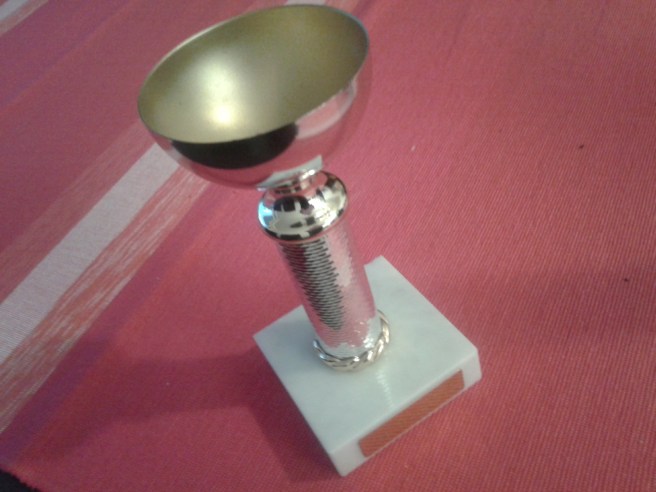 Första pris i poängkastning.