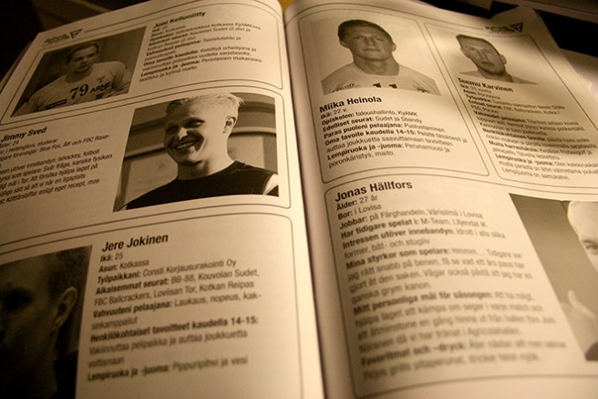 Programblad för Lovisa Tors innebandy.