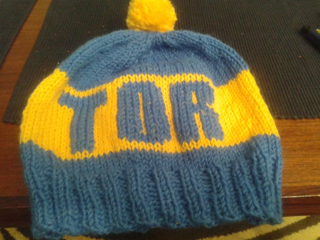 Min fina nya supportermössa invigdes i dag med bra resultat, seger 10-6!