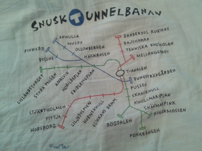 Jag bara älskar de här annorlunda namnen på T-banestationerna i Stockholm.