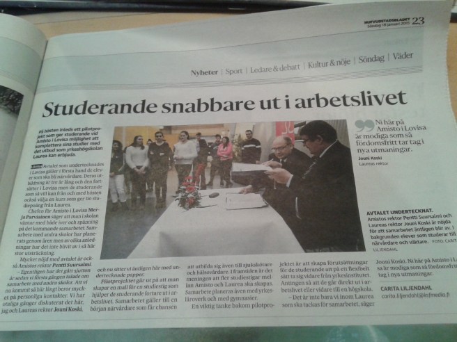 Min artikel gick in i Hufvudstadsbladet i dag.