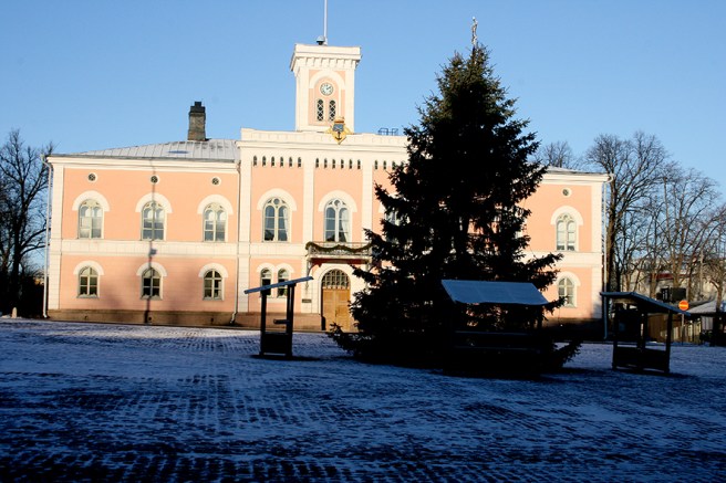 På vårt fina torg var det också lugnt på trettondagen.