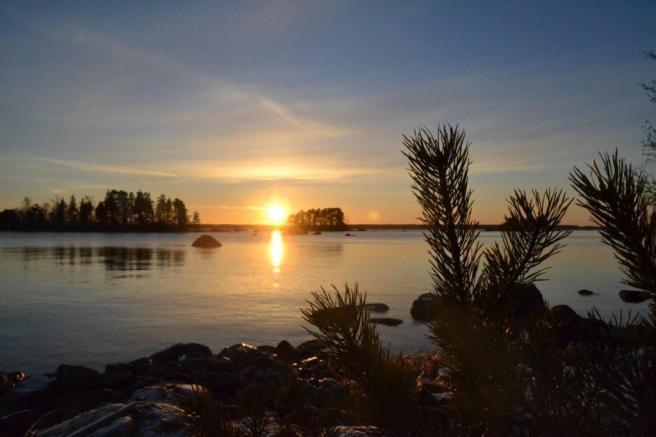 Så vackert med siluetterna.