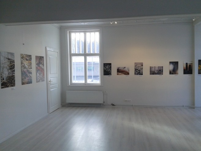 Dagen började på konstutställning i Almska Gården. Lovisa kameraklubb ställer ut verk.