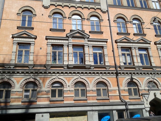 En av fasaderna på Elisabetsgatan.