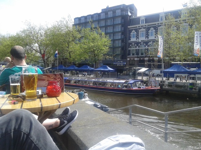 Utsikt från Hard Rock Café Amsterdam.