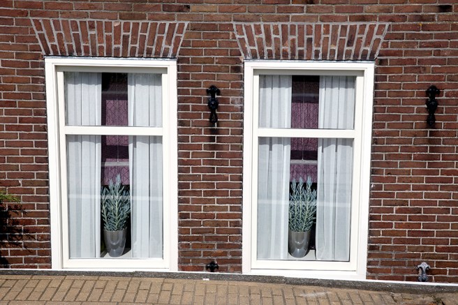Sista fönsterparet ut från Volendam i Nederländerna.
