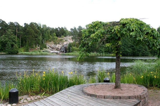 ... och så här ser vattenfallet ut på avstånd.