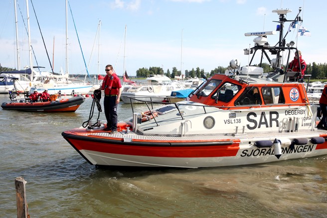 Sjöräddningens båt, men ingen utryckning i det här fallet.