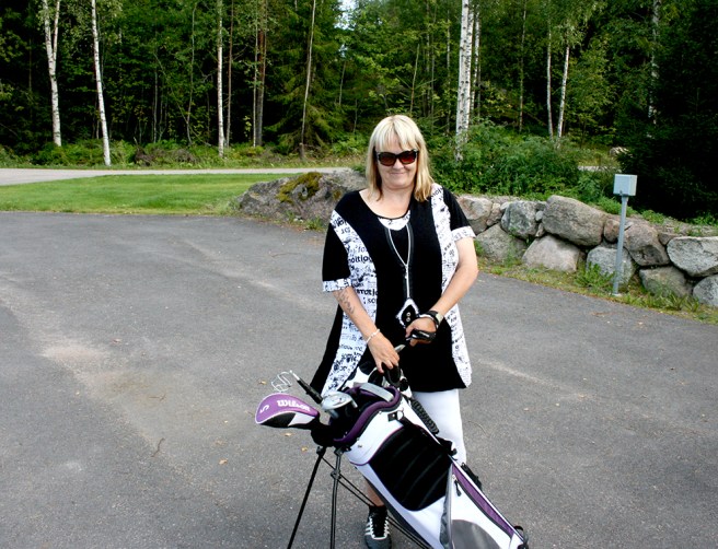 Redo för start. Tiger Woods syns inte till. Han blev nog skraj när han såg mig komma.