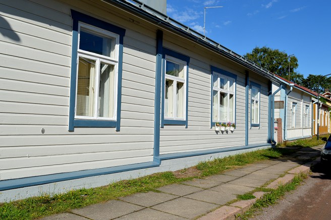 Här på Trädgårdsgatan fanns förr en liten kyrka inhyst. 