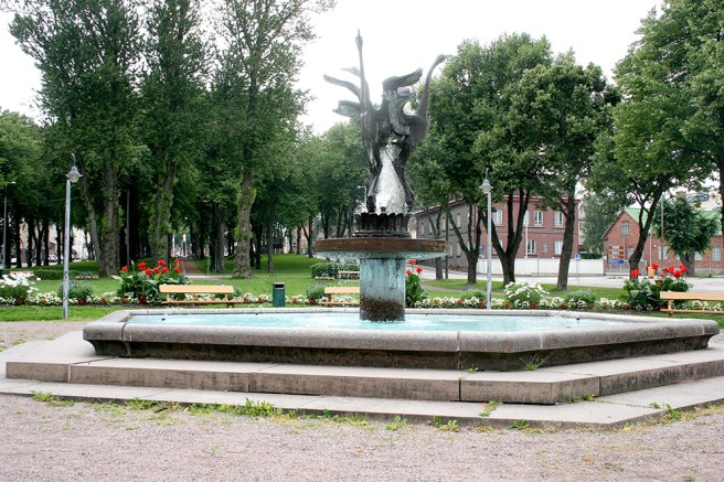 Tranbrunnsparkens fina fontän.