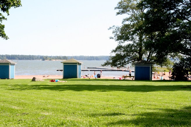 Det var tjugo grader i vattnet i går men jag hade inte baddräkten med mig.