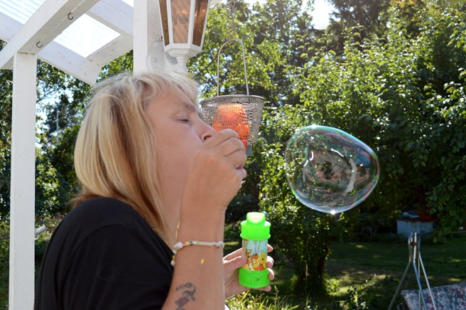 Ibland fick jag till dem - de stora och sega bubblorna.