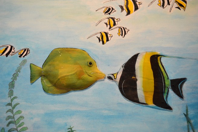 Detaljstudie av Tro, hopp och kärlek i Lovisaviken.