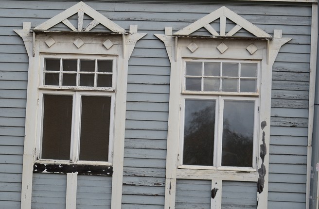 Fönster på Biskopsgatan i Borgå.