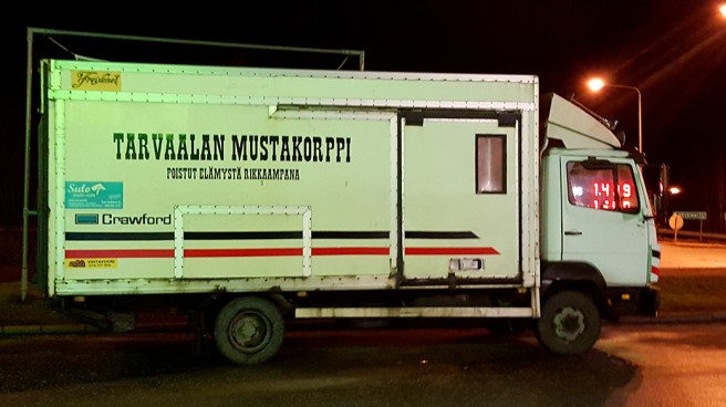 Tror att det här är reklam för en bybutik.