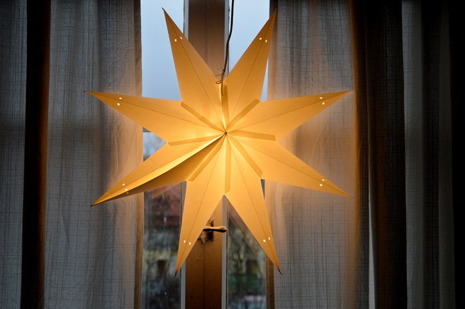 En pappersstjärna, fin i sin enkelhet.