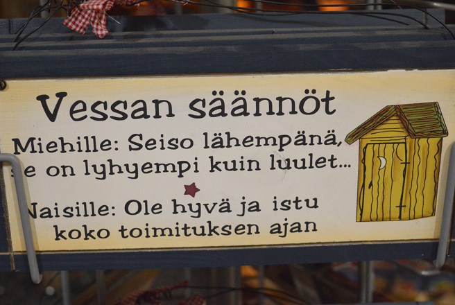 För män: Ställ dig närmare, den är kortare än du tror. Kvinnor: Var god och sitt under hela leveransen.