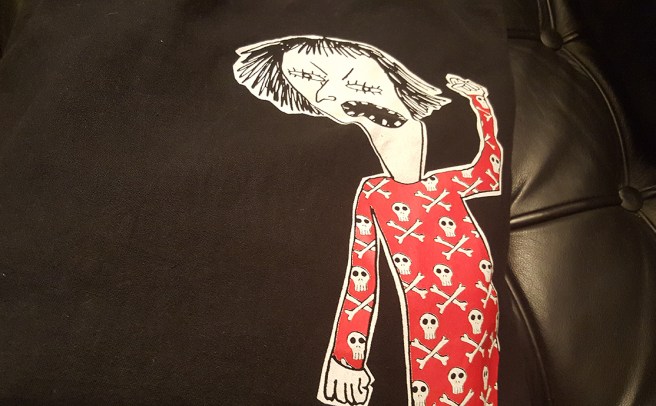 Väskan köpte jag en gång på bokmässan i Helsingfors under den tid då jag var styrelsemedlem för tidskriften Astra Nova.