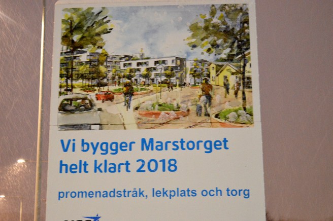 Så här ska platsen mellan Grindtorp och Täby Centrum se ut om cirka två år.