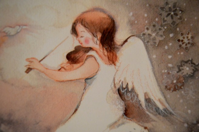 "Viuluenkeli" - Fiolängel, av konstnären Minna L. Immonen.