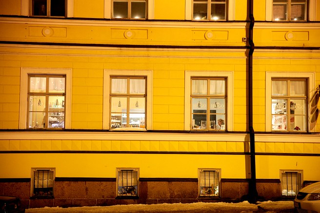 En av fasaderna vid Lovisa torg, Brandensteinsgatan.