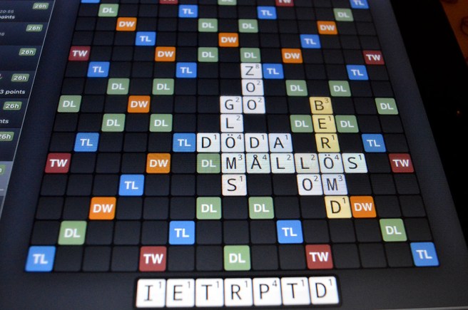 Wordfeud, ett fint tidsfördriv.