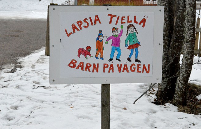 En trevlig varningsskylt.